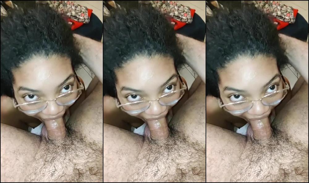 Stepdaughter in extreme fuck face with cum in glasses