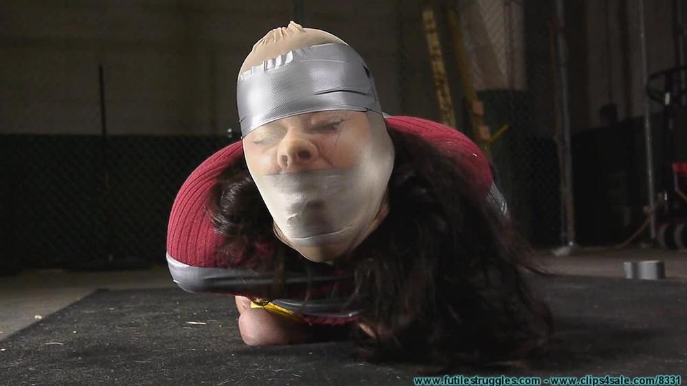 Hom, Panty Gag, Tape Breast Bondage, And A Tight Hogtaping For Summer 2