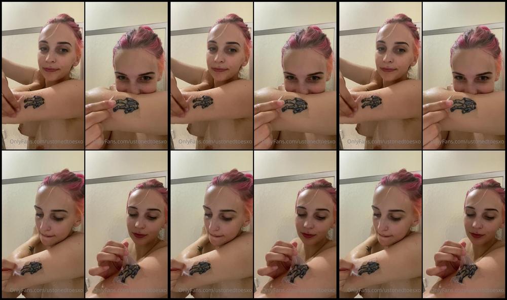Ashleylottsxo 06 05 2021 2102655055 Four Minute Video Of My Bitch Ass Peeling Off The Sticker From My Tattoo In The Shower Lol