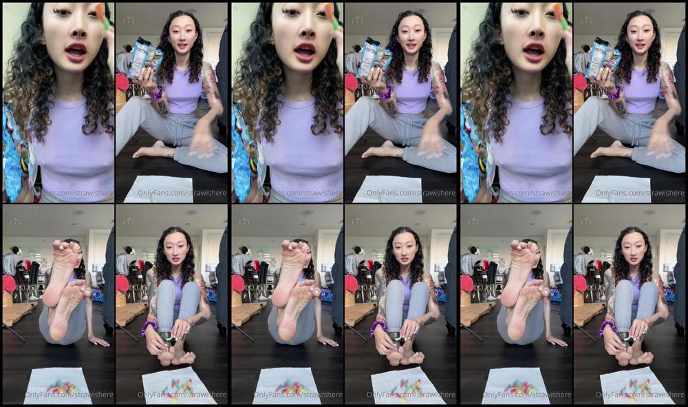 Strawishere 14 02 2022 2353929015 I Love Playing With My Feet And That Includes Stomping On Food For Fans To Eat