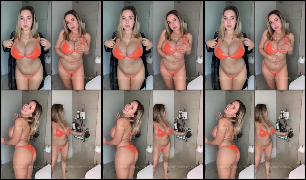 Ruby May 04 10 2019 11698485 Orange Bikini In The Shower Check Your Dm For The R