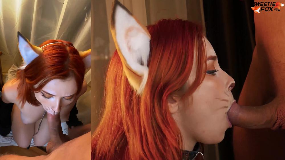 040 - Cute Fox Sucks Big Dick   Cum On Face