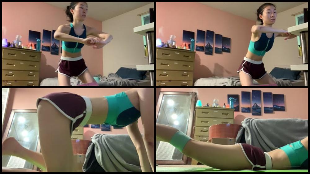 Asianasstro 04 09 2020 830870875 Butt Workout In My Sports Bra And Booty Shorts 40 Shhhh No Panties 41 I M Thinking About Do