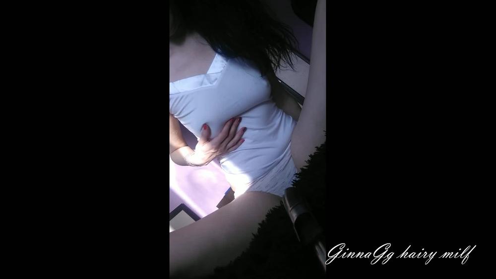 MILF teases you with her erect nipples and touches pussy in panties GinnaGG
