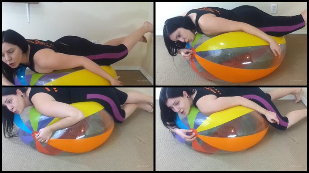Booty4U Deflating Beach Ball And Imitating It