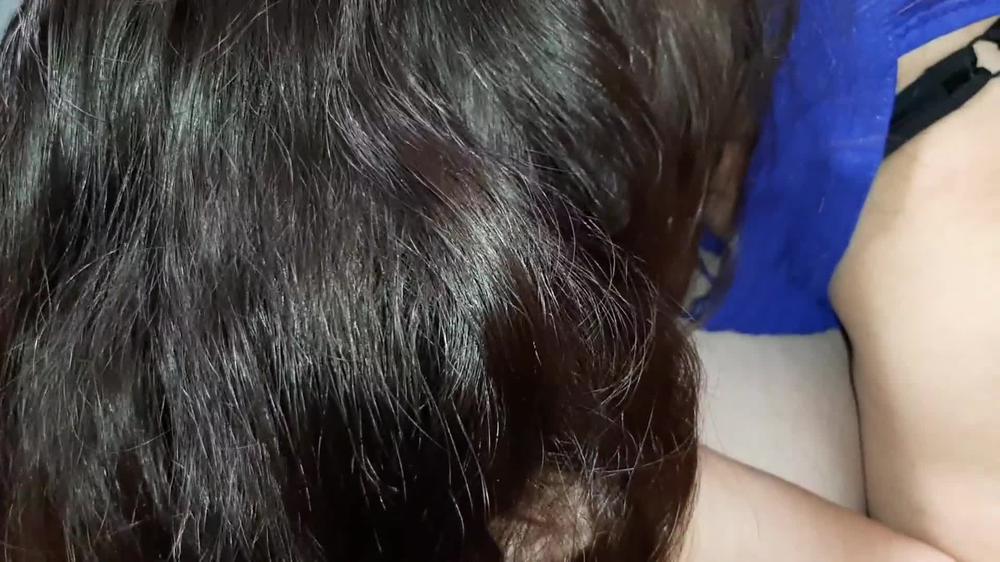 Hairjob from bored stepcousin on Easter. Nobody showed up. Huge cumshot for her