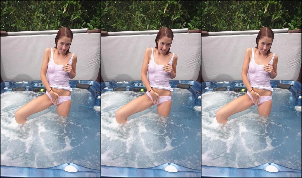 Naughtypoppyuk Teasing Slut Wet In Hottub