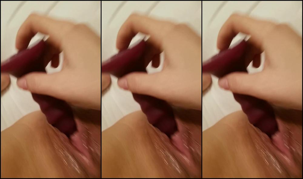 Fucking my purple dildo