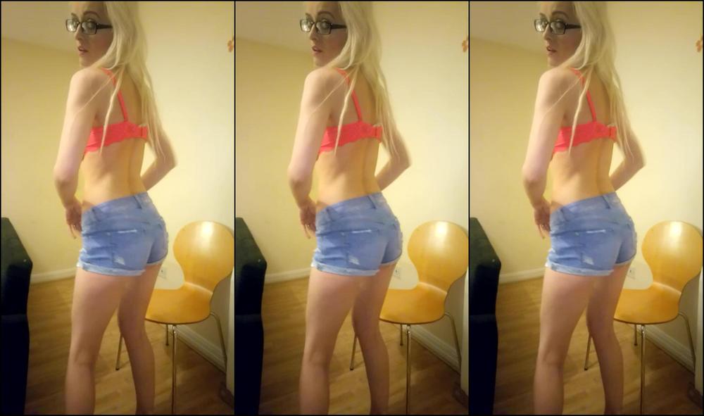 Sexy Blonde Strip For You