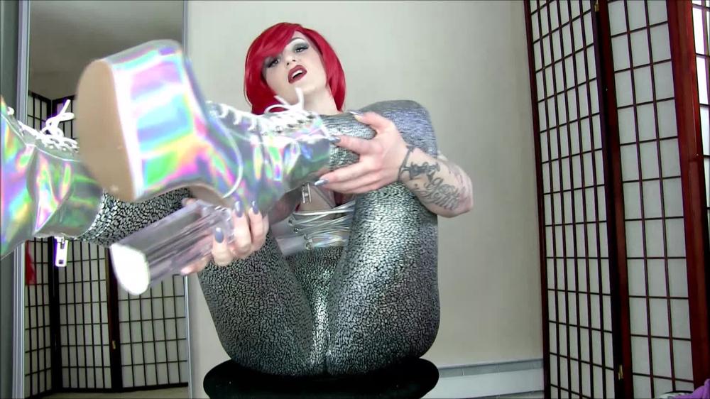 Mistress Harley Shiny Boot Worship