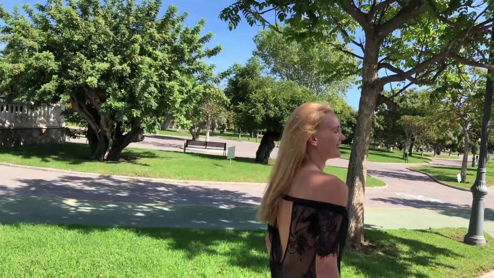 Soaking Wet In Public Fountain Barefoot