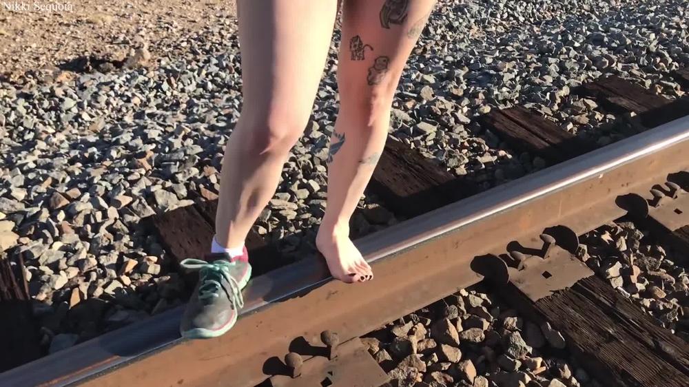 Nikki Sequoia One Shoe On The Train Tracks