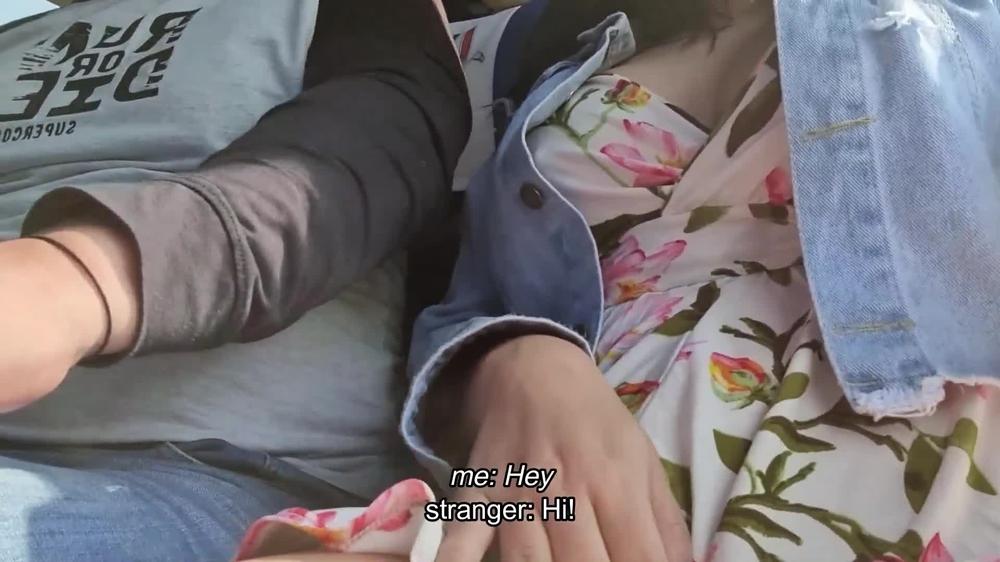Bus Passenger Caught me Teasing my Body and he Helps me Squirt