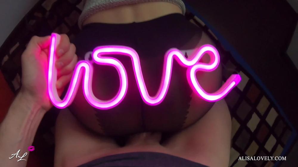 Amateur Couple Romantic Sex under the Light of a Pink Lamp LOVE