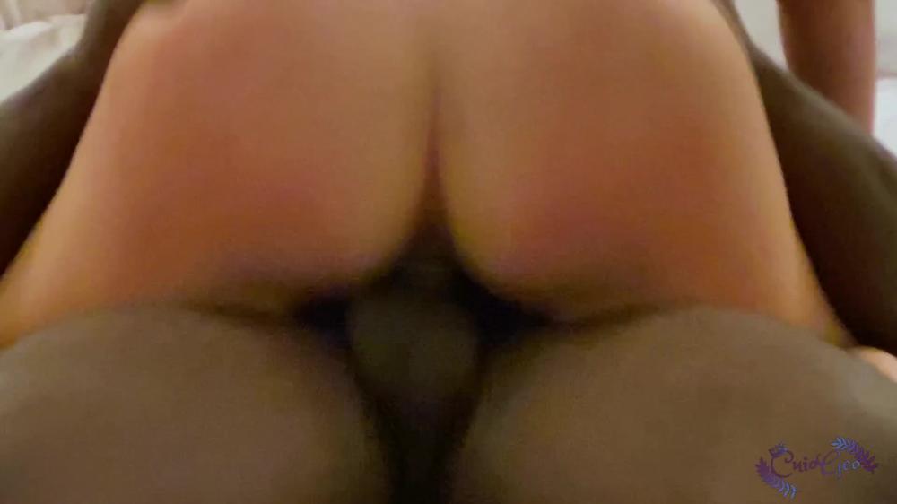 Hotwife riding her BBC bull to multiple orgasms while teasing cuck
