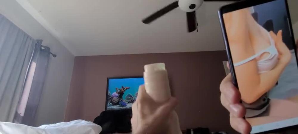 Watching Random Live Porn on Phone Till Loud Moaning Cumshot