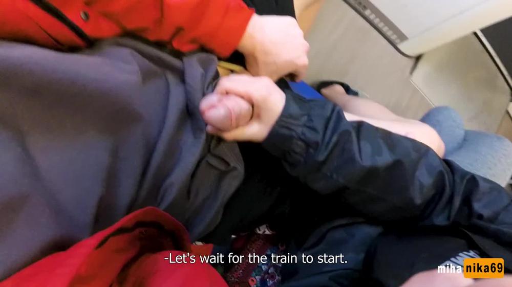 Real Public Blowjob in the Train | POV Oral Creampie by MihaNika69