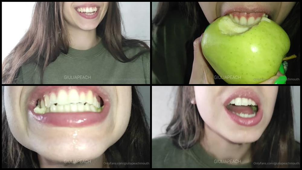 Giuliapeachxx 19 04 2021 2083871358 Giulia Peach Eats An Apple In Today X27 S Video I Announce A New Kind Of Cont