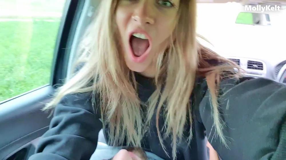 Unexpected sex in the car on the way to college