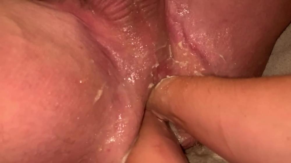 Fit Bi guy takes his wife’s 2 big fists up his gaped ass hole!