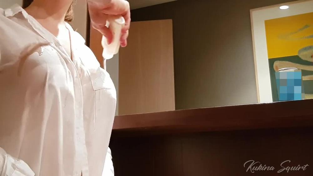 He massages her delicious tits to milk her and she loves it
