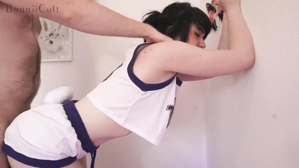 Cumming in Teen dressed as Lola Bunny