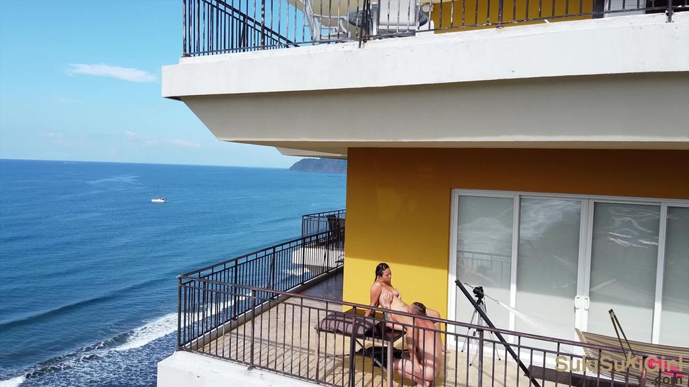 Fucking on the Penthouse balcony in Jaco Beach Costa Rica