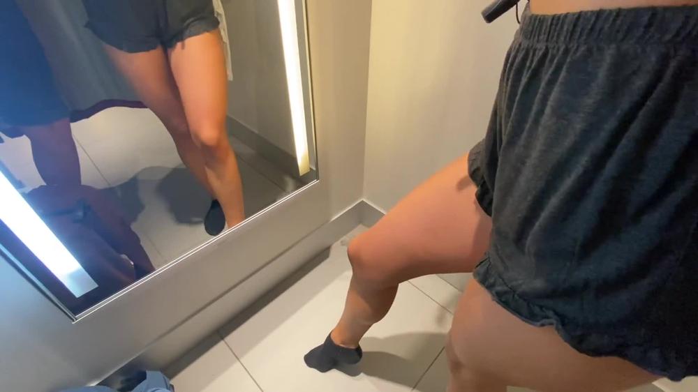 Watch her in Fitting room and Cum in her Panties