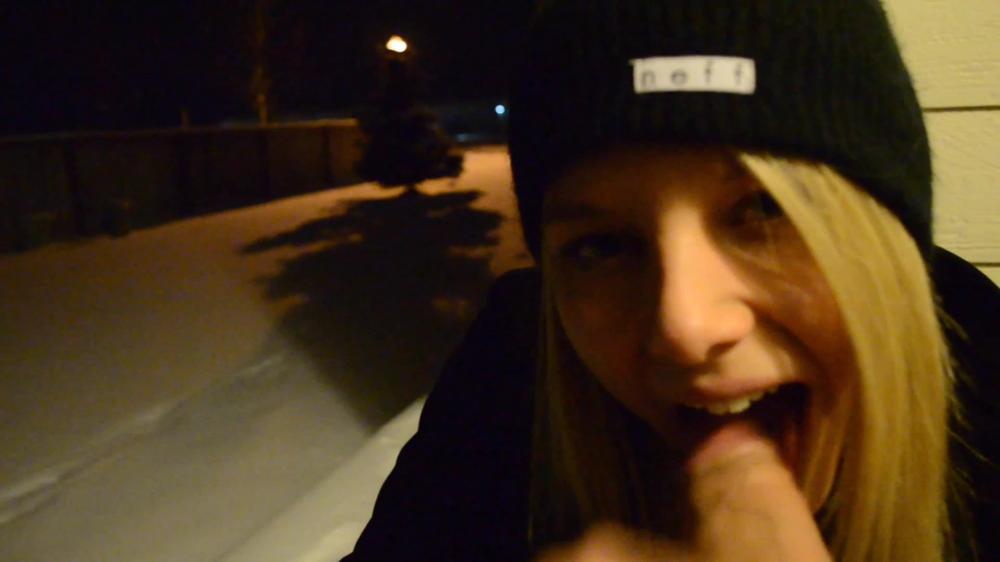 Mya Lane - Backyard Bj - Winter-Night
