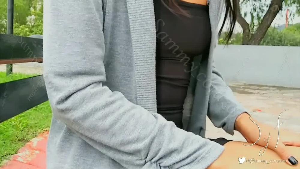 Mexicant teen in miniskirt showing her buttplug in public sammy corazon