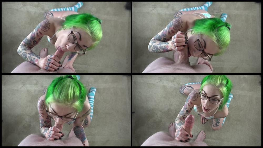 Cattie Blowjob Facial Cum Eating Off Glasses