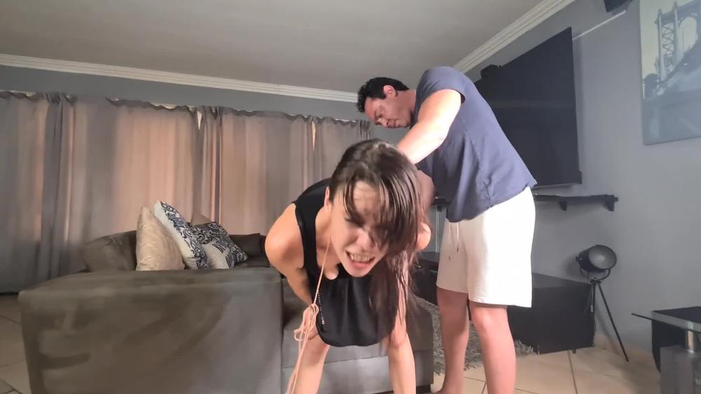 Spanking petite slut's ass and pussy for being a naughty slut | ass and pussy slapping