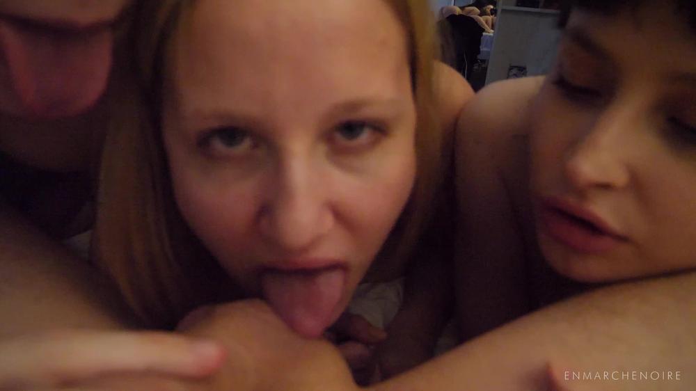 EnMarcheNoire + Marie Hardon Part I. 3 cum buckets get high on 1 cock - Blowjob Harem