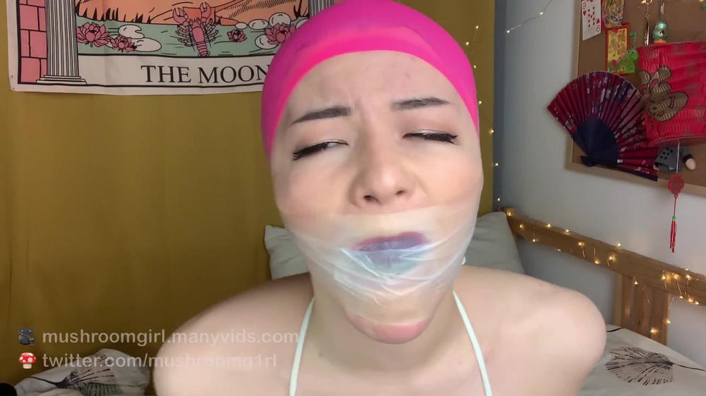 Mushroomgirl Super Tight Wrap Around Tape Gag Manyvids