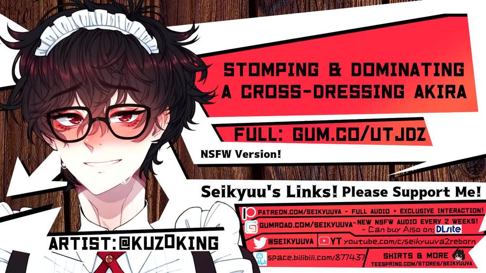 [BDSM (Dom) ASMR] Stomping on Crossdressing BF's COCK! PERSONA 5!
