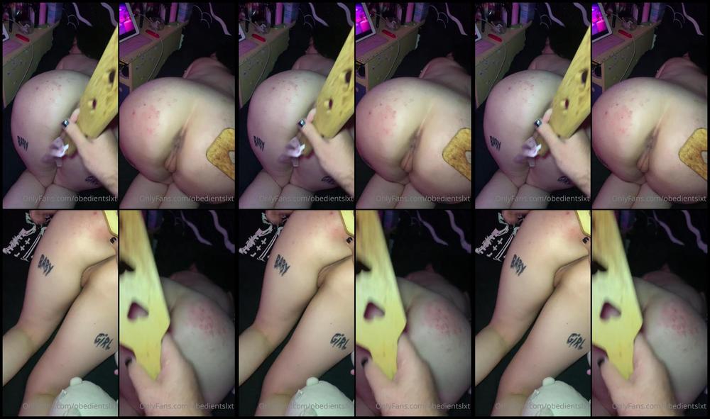 Obedientslxt 01 08 2020 625576700 Ouch This Paddle Hurts My Butt So Much It Makes Such Cute Marks Though And Makes M