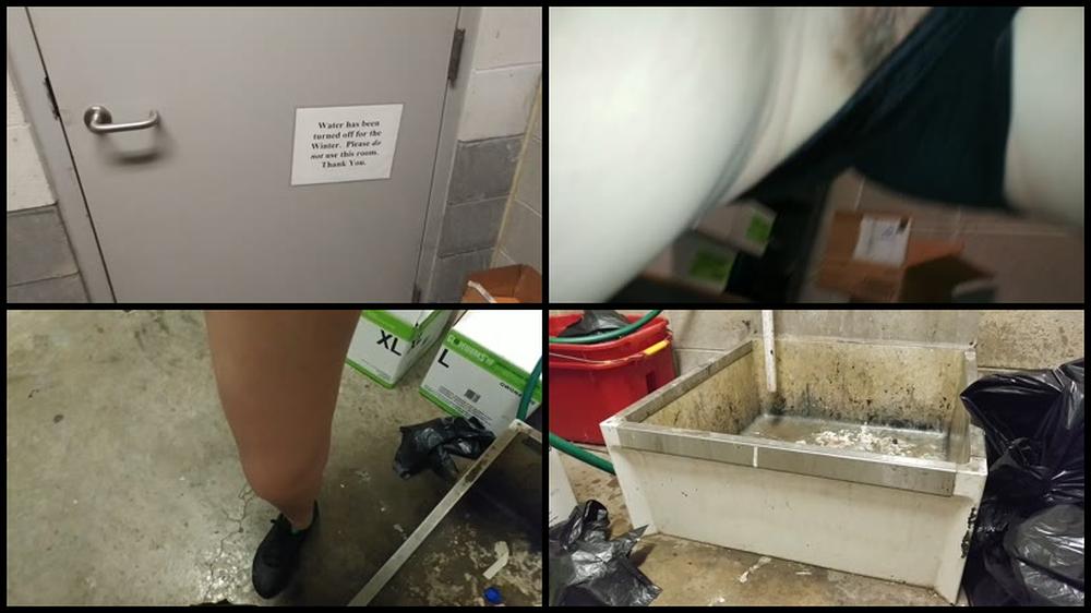 Candiecane Sneaking In A Storage Closet To Pee