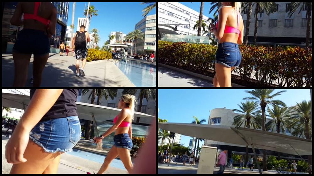 Incredible Blonde Latina Pink Top 1878