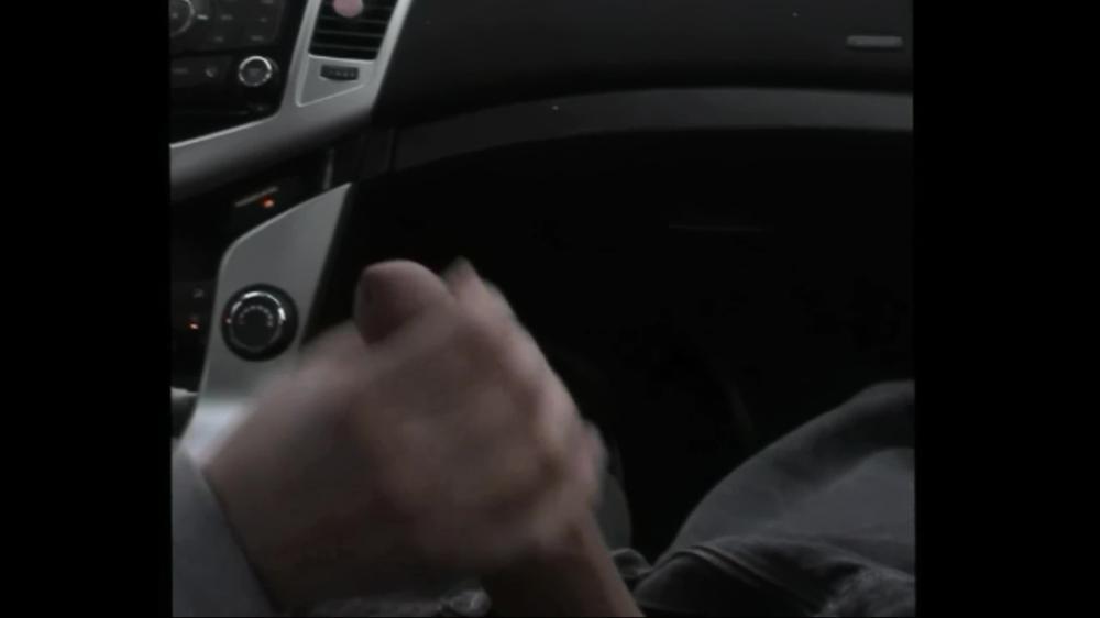 Car Handjob and Big Cumshot
