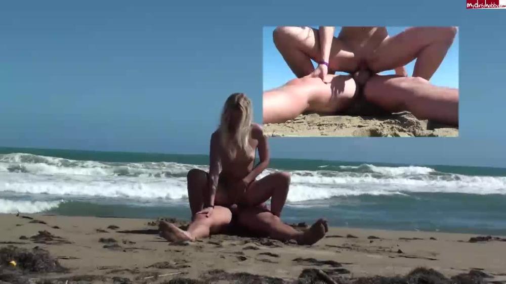 Blondehexe - Wildes Geficke Und Creampie Am Strand