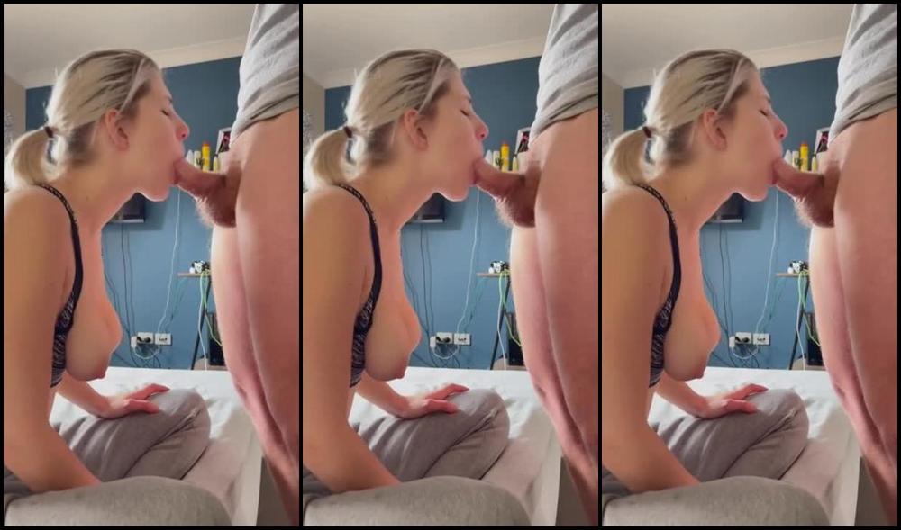 She takes a huge cum load on her face like a champ