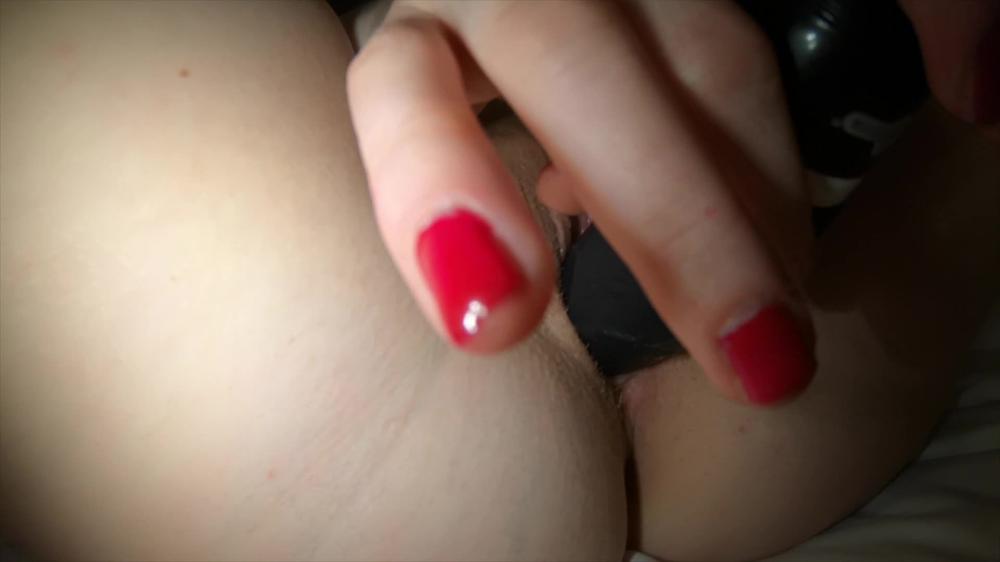 Wet Ginger Teen Pussy Playing with Big Black Cock Dildo to Creamy Orgasm