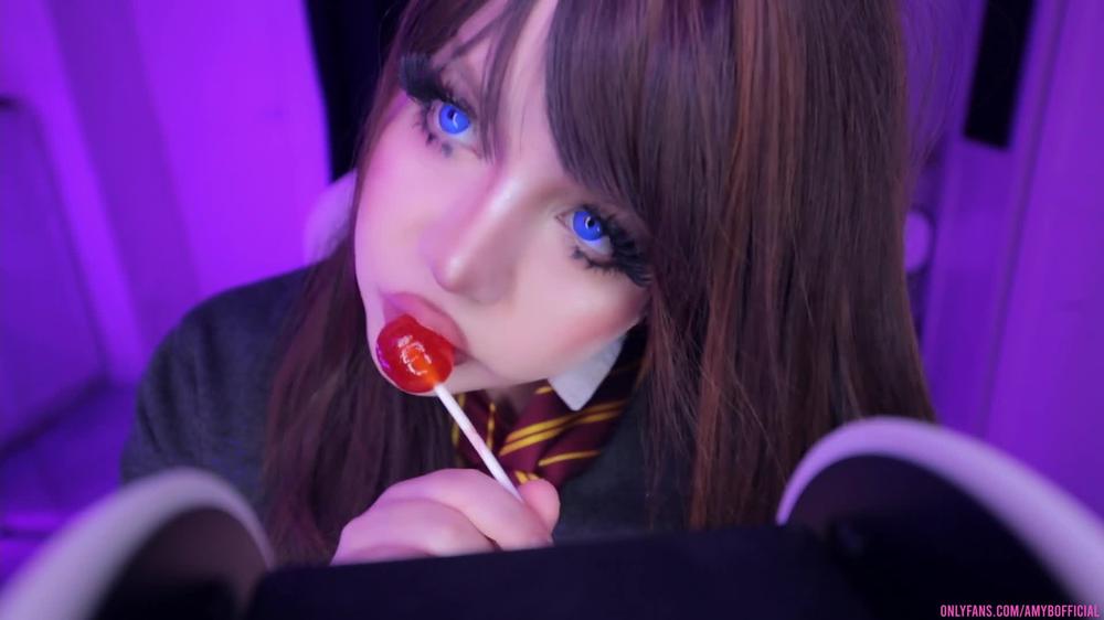 ASMR ❤️ HERMIONE HAS A LOT OF SALIVA *sloppy lollipop sucking* | Hermione Cosplay | Harry Potter