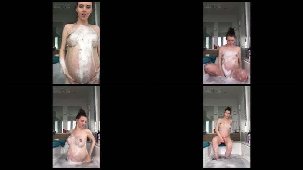 Hayleelove   Pregnant Takes A Bath