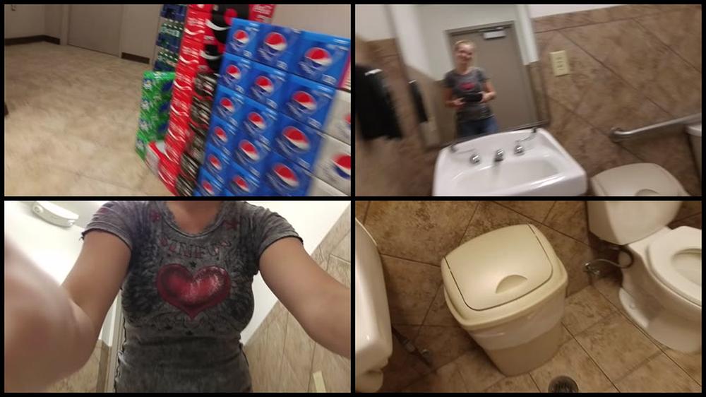 Candiecane Gas Station Trash Can Piss