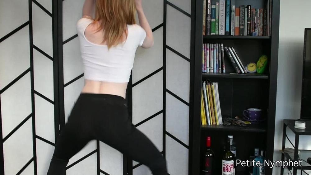 Petite Nymphet Custom Yoga Pants Booty Shaking