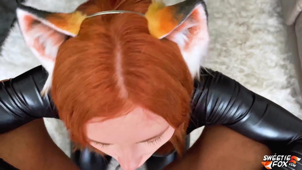 Foxy Girl in a Collar Deep Sucking Big Dick Lover