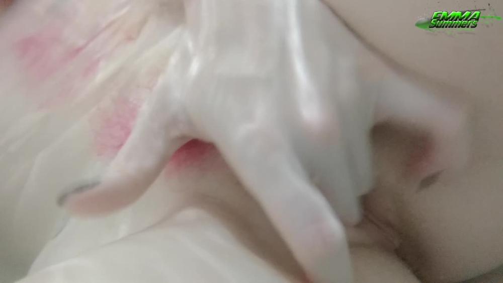Underwater fingering and cumming