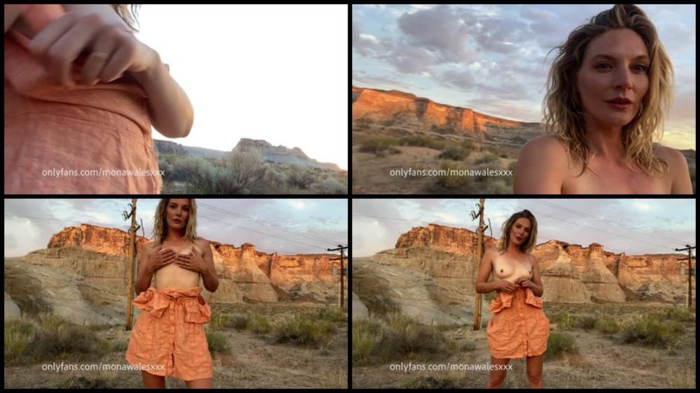 Mona Wales Cumming In The Desert Sunset