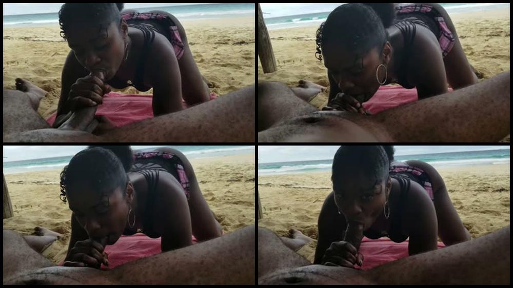 Beach Throatpie  He Tried To Hold Back Lol